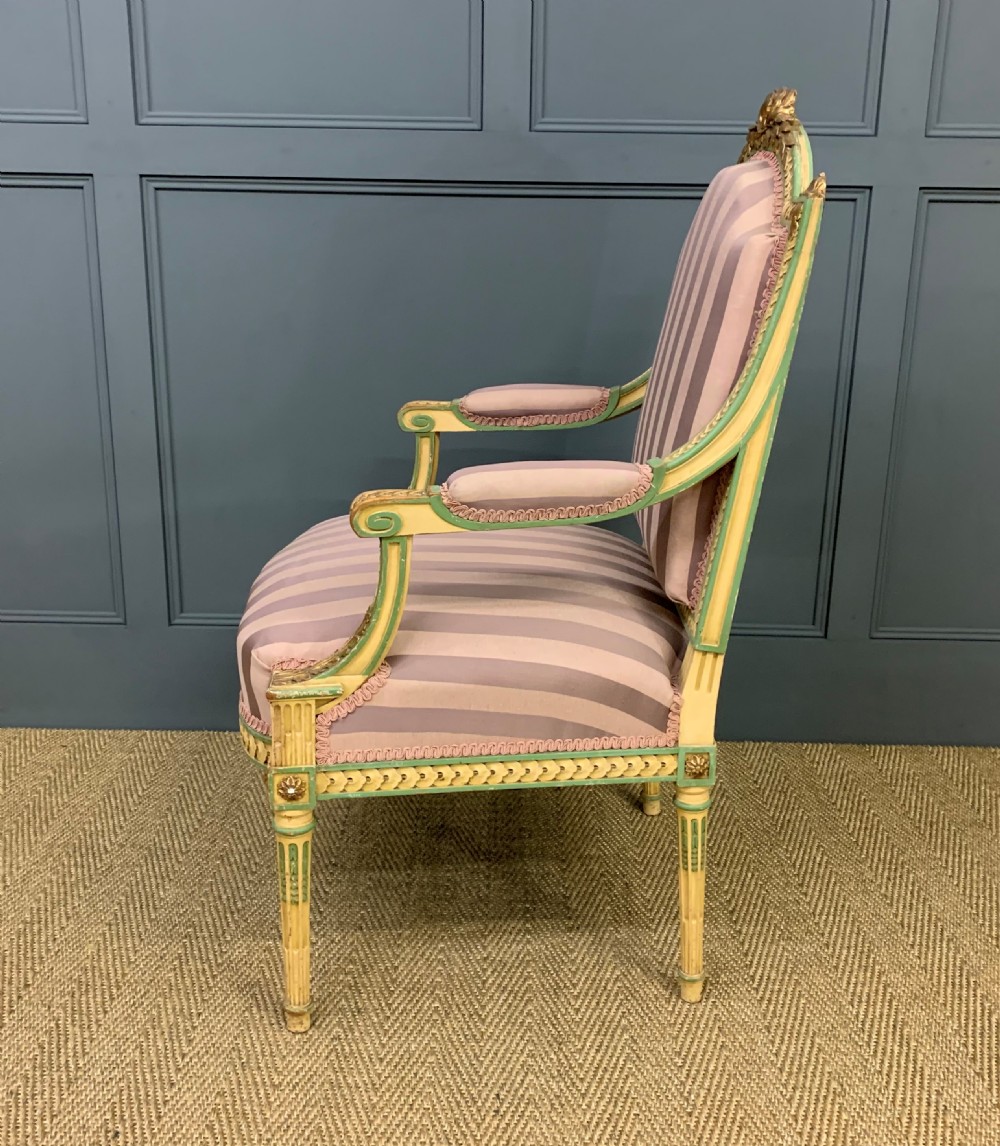 Pair of Upholstered French Armchairs View XII