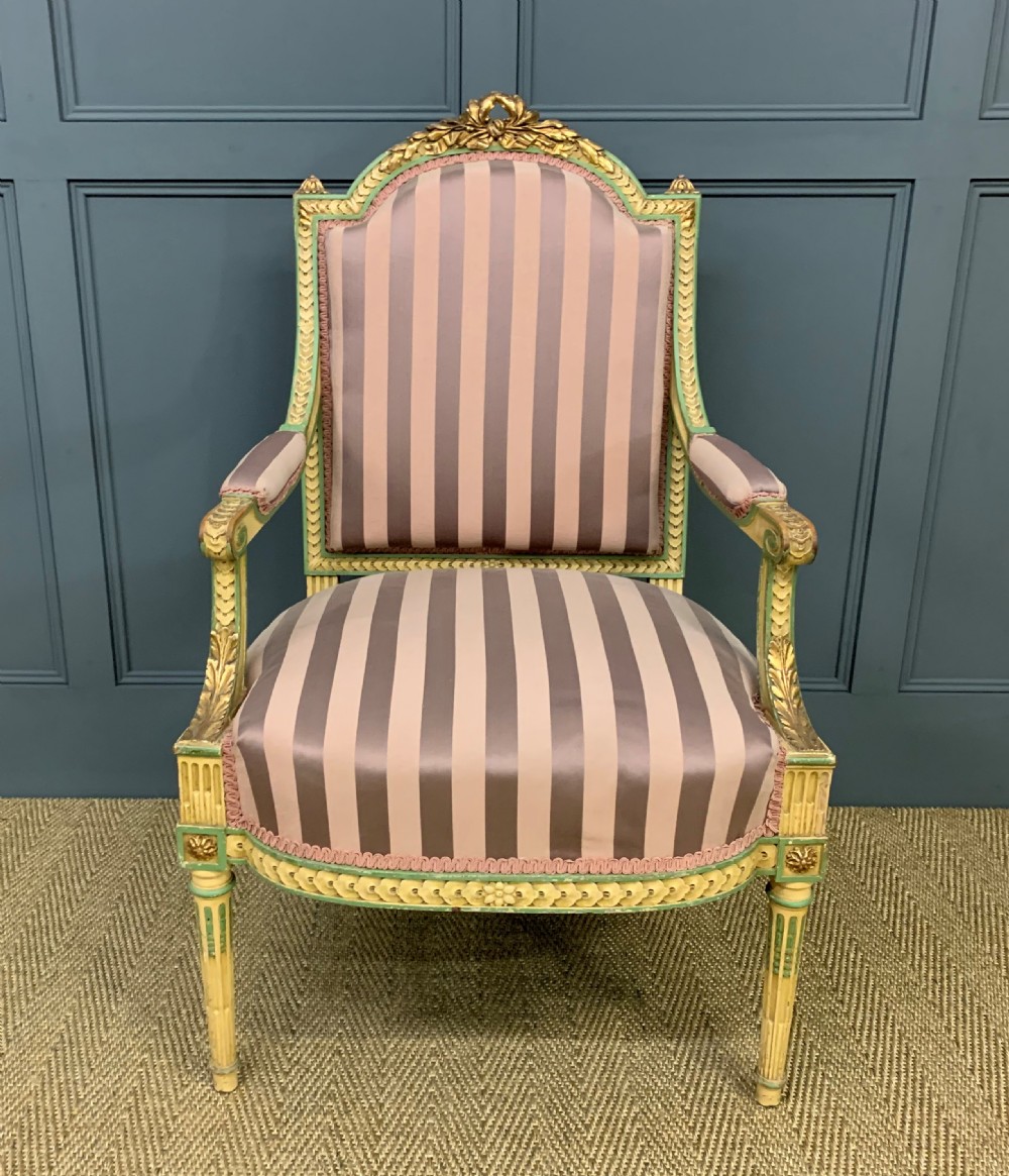 Pair of Upholstered French Armchairs View XV