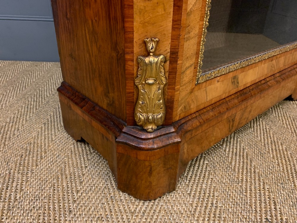 Victorian Inlaid Burr Walnut Pier Cabinet View XI