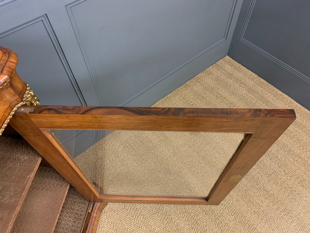Victorian Inlaid Burr Walnut Pier Cabinet View XIII