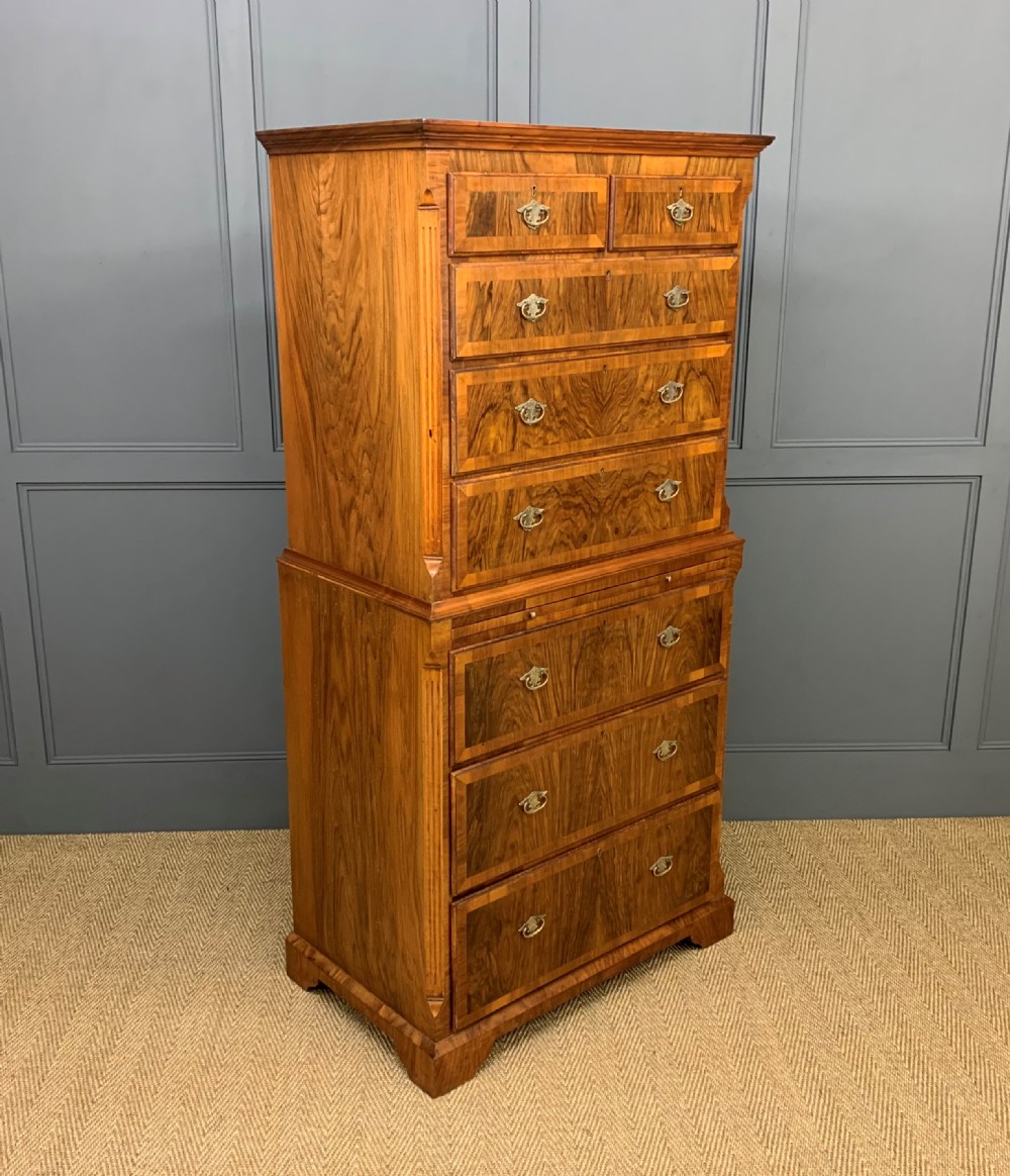Burr Walnut Chest on Chest