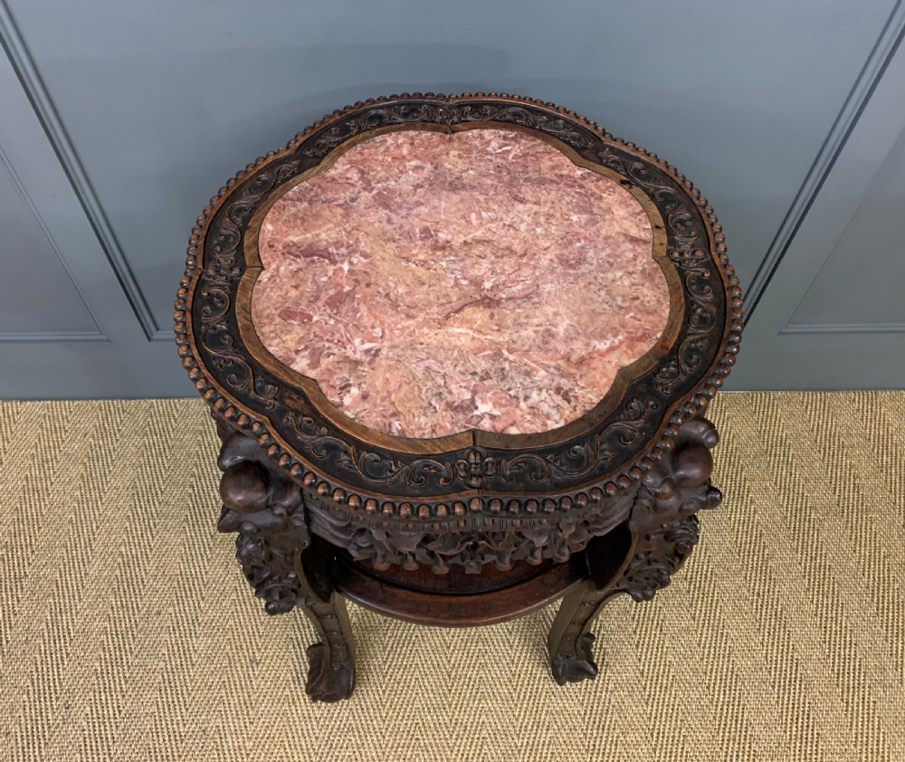 Large 19th Century Chinese Hardwood Stand View II