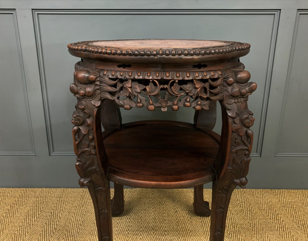 Large 19th Century Chinese Hardwood Stand View IV