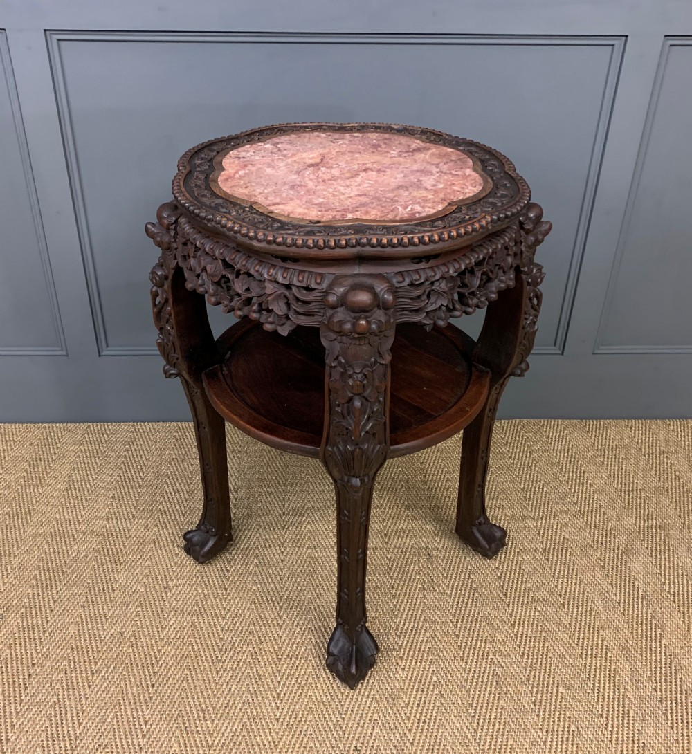 Large 19th Century Chinese Hardwood Stand View VII