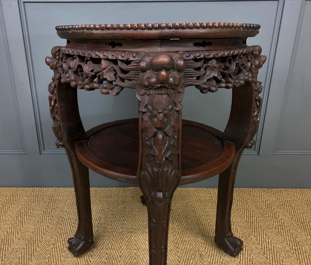 Large 19th Century Chinese Hardwood Stand View VIII