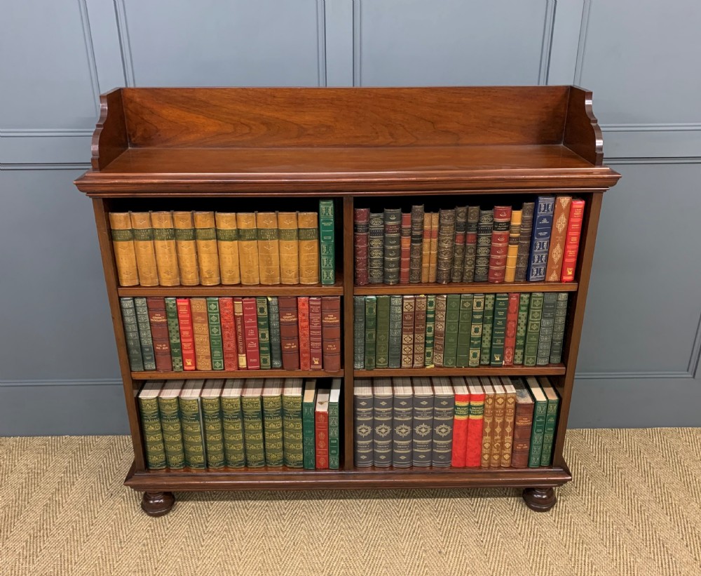 Victorian Walnut Open Bookcase