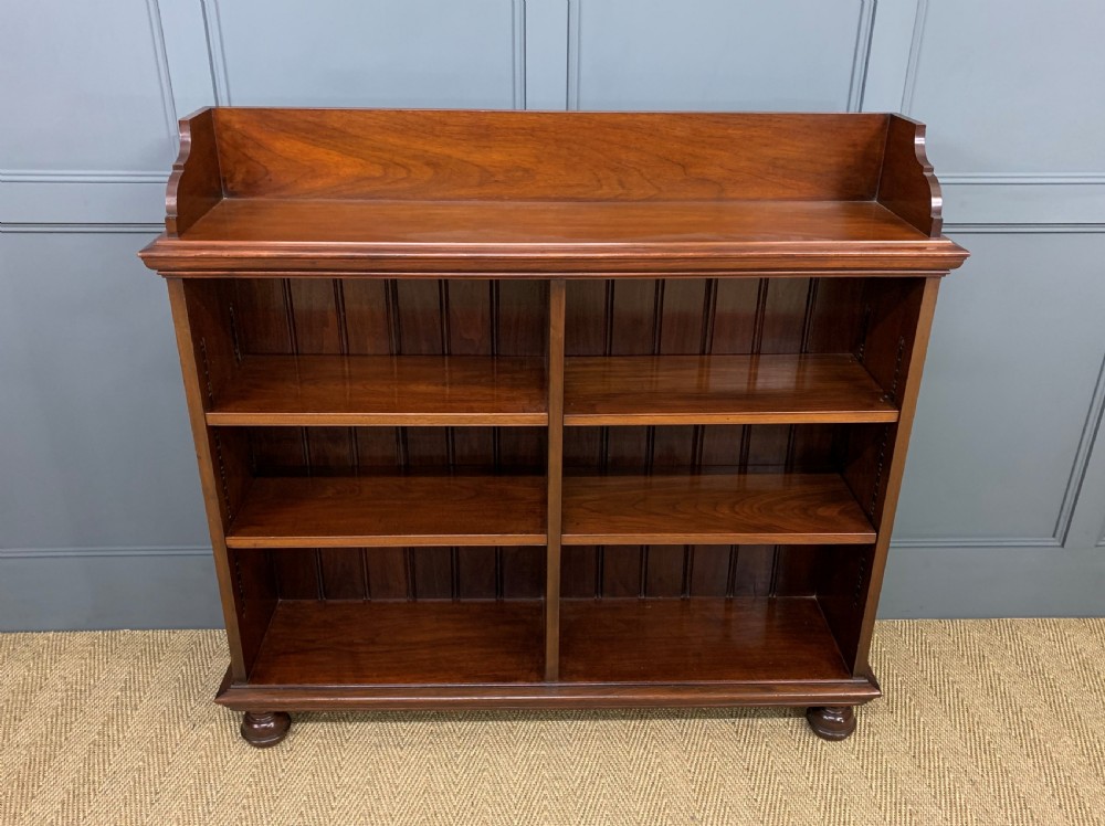 Victorian Walnut Open Bookcase View II
