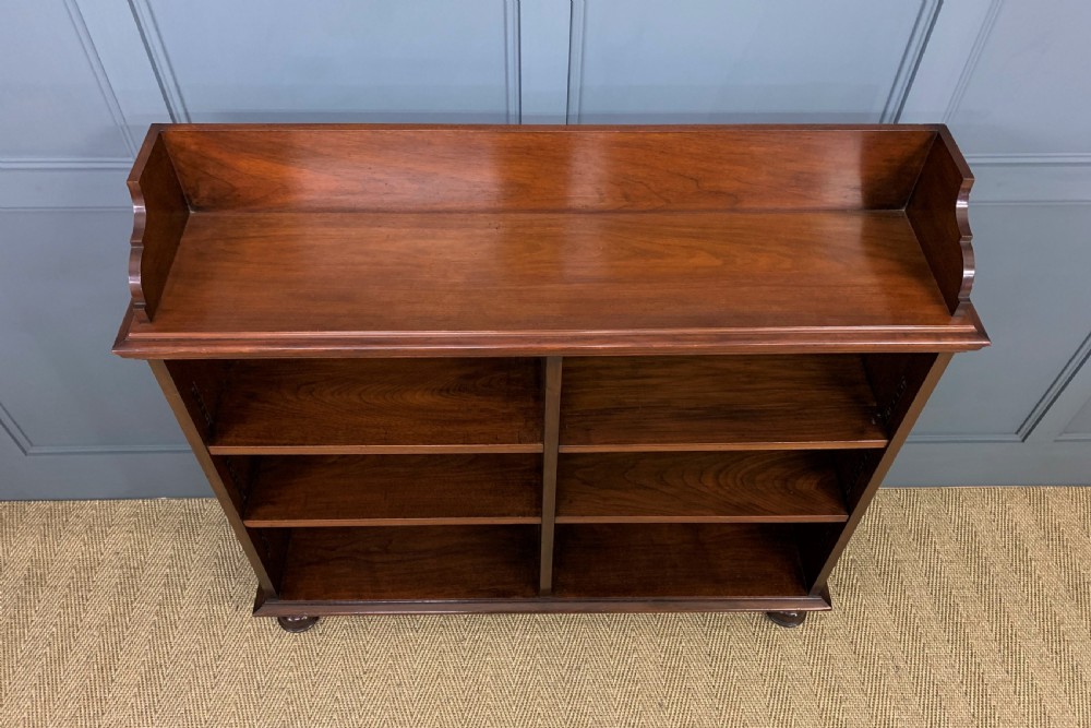Victorian Walnut Open Bookcase View III