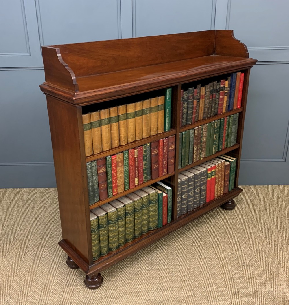 Victorian Walnut Open Bookcase View V