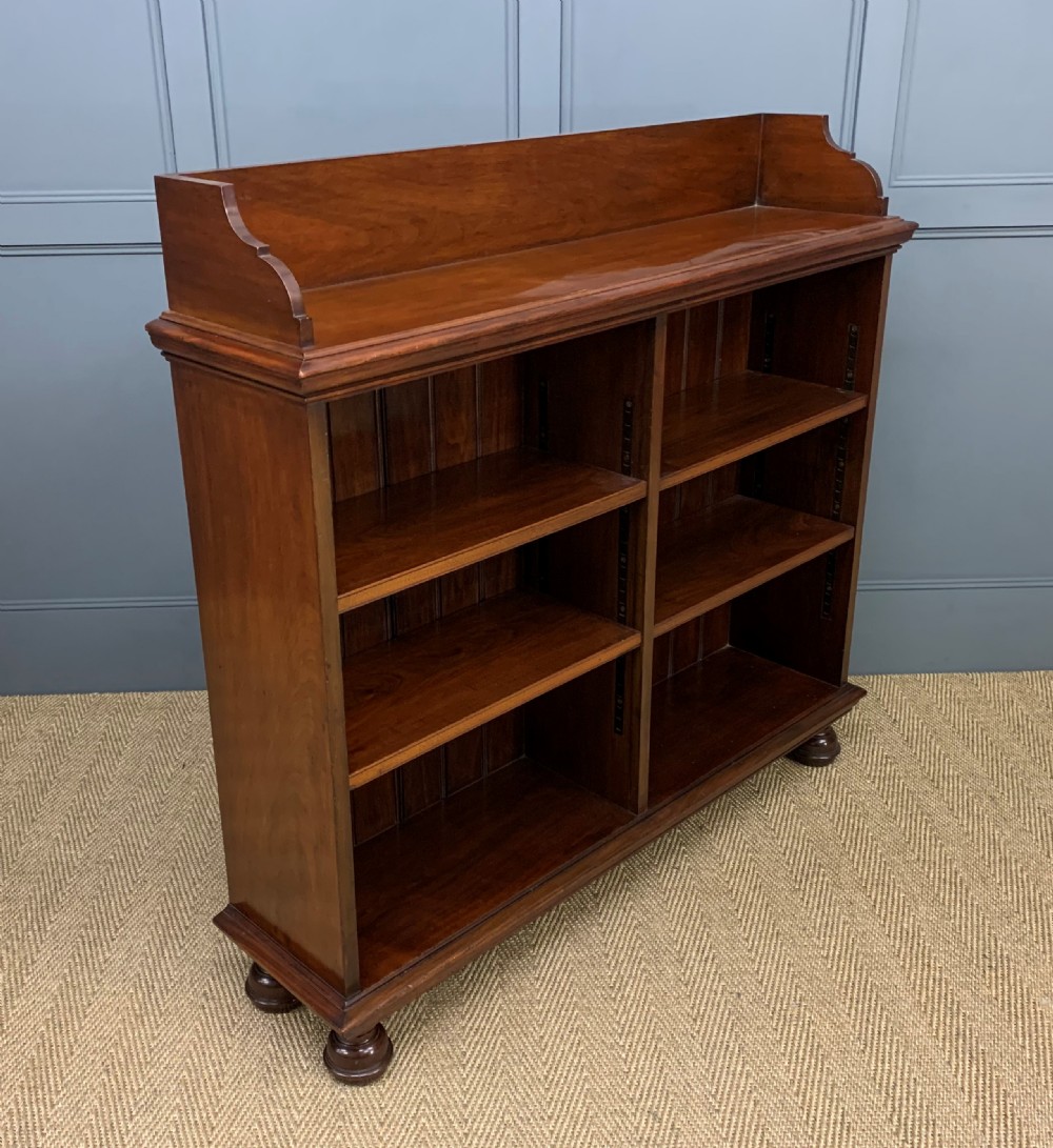 Victorian Walnut Open Bookcase View X