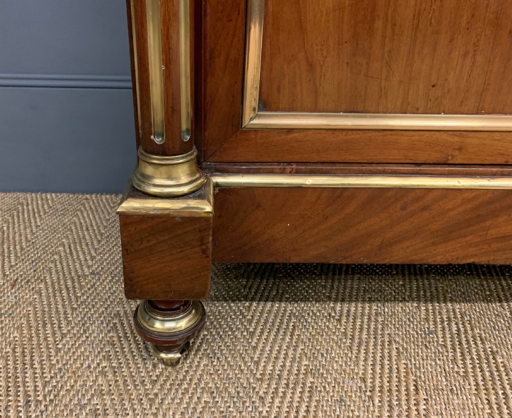 French Mahogany Brass Inlaid Bookcase View IV