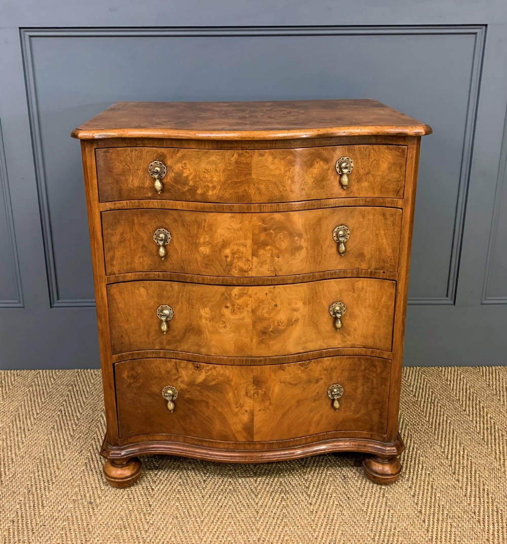 Serpentine Burr Walnut Chest of Drawers View VI