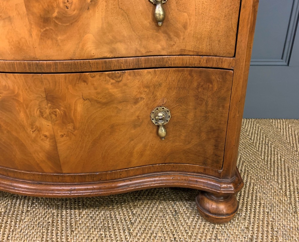 Serpentine Burr Walnut Chest of Drawers View VII