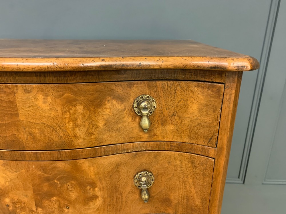 Serpentine Burr Walnut Chest of Drawers View VIII