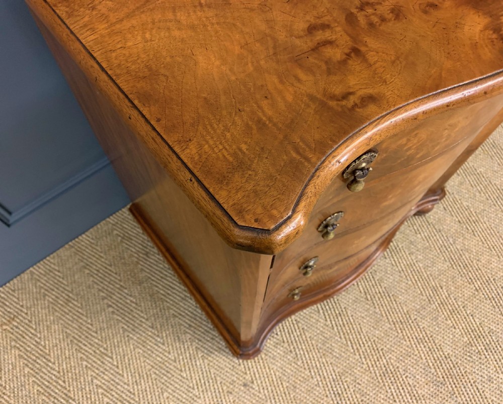 Serpentine Burr Walnut Chest of Drawers View IX