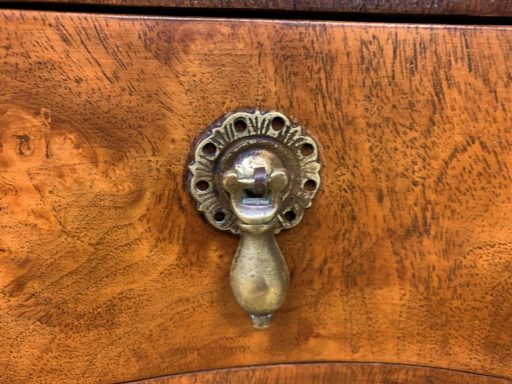 Serpentine Burr Walnut Chest of Drawers View XII