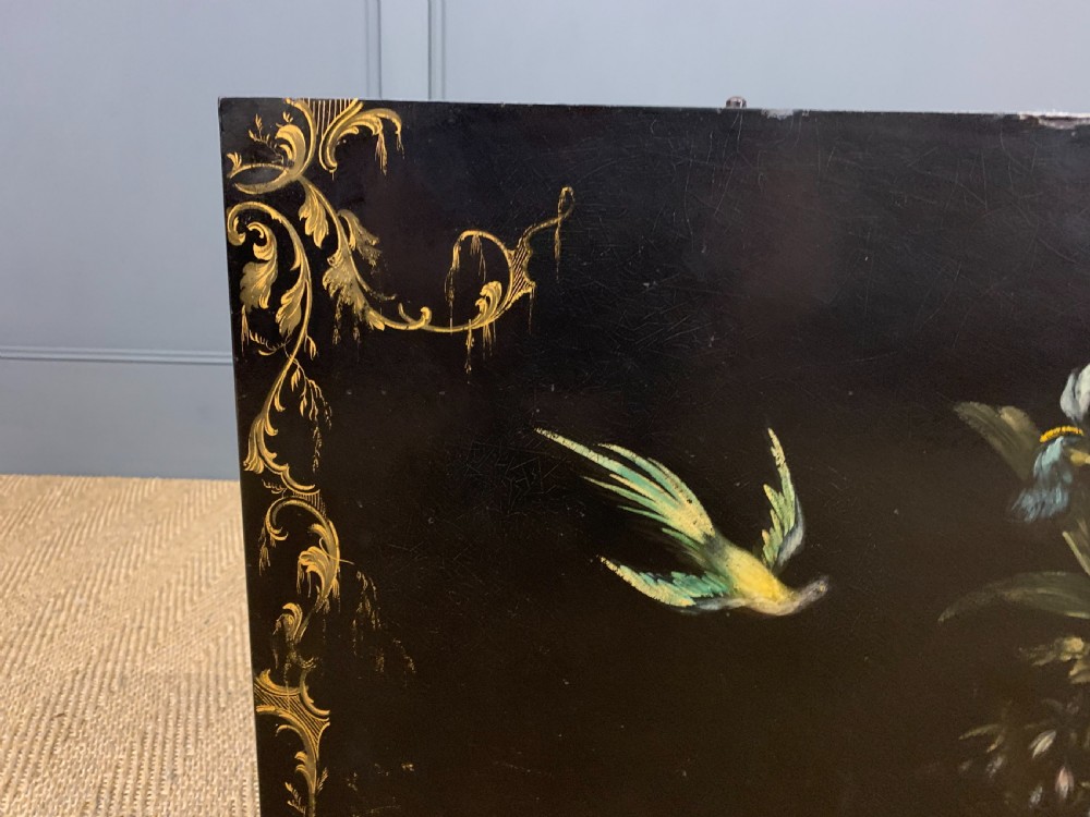 Victorian Japanned Lacquered Card Table View XIX
