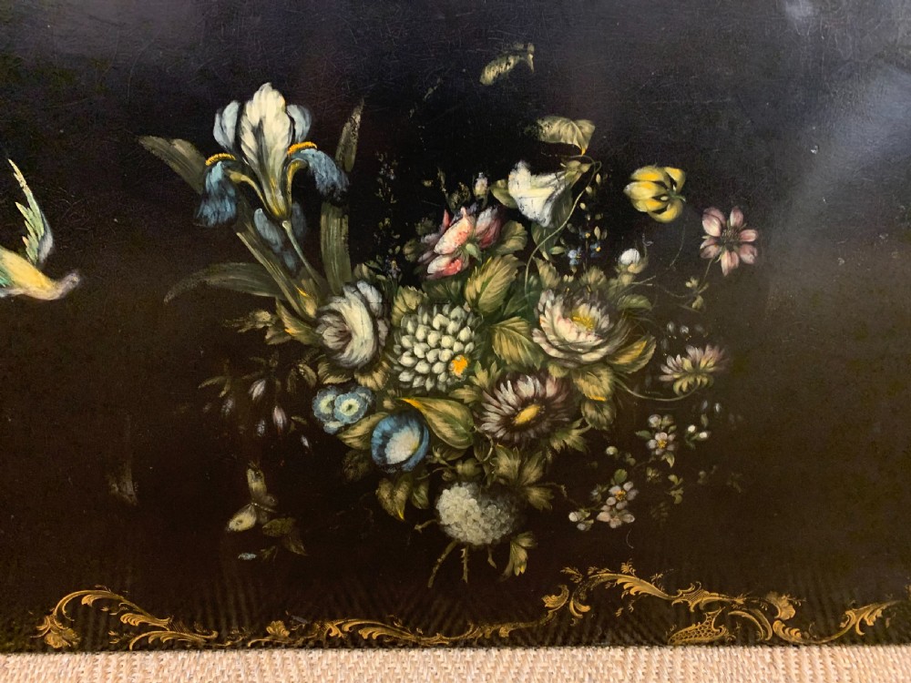 Victorian Japanned Lacquered Card Table View XX