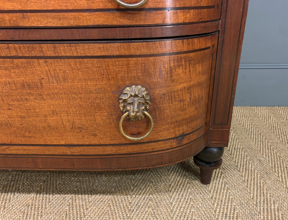 Ebony Inlaid Regency Mahogany Chest of Drawers View VIII