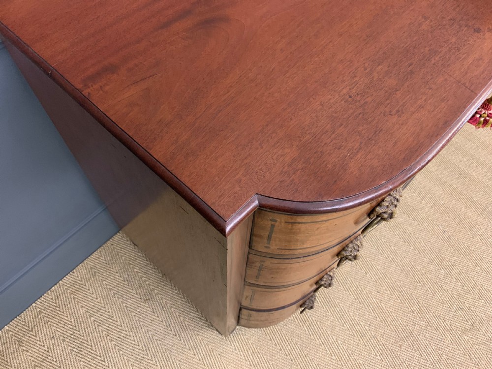 Ebony Inlaid Regency Mahogany Chest of Drawers View IX