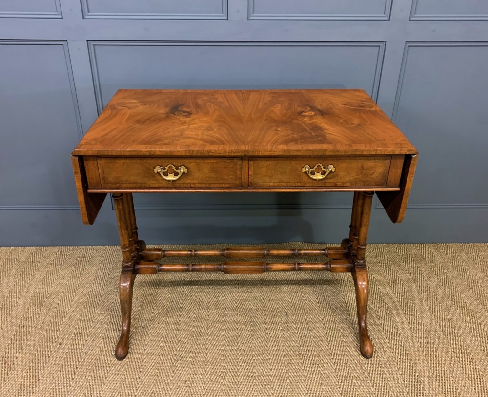 Burr Walnut Sofa Table View II