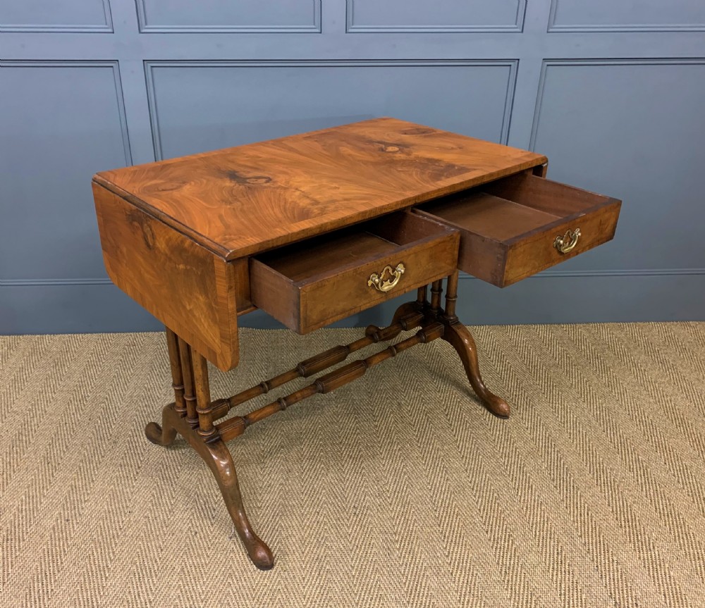 Burr Walnut Sofa Table View IV