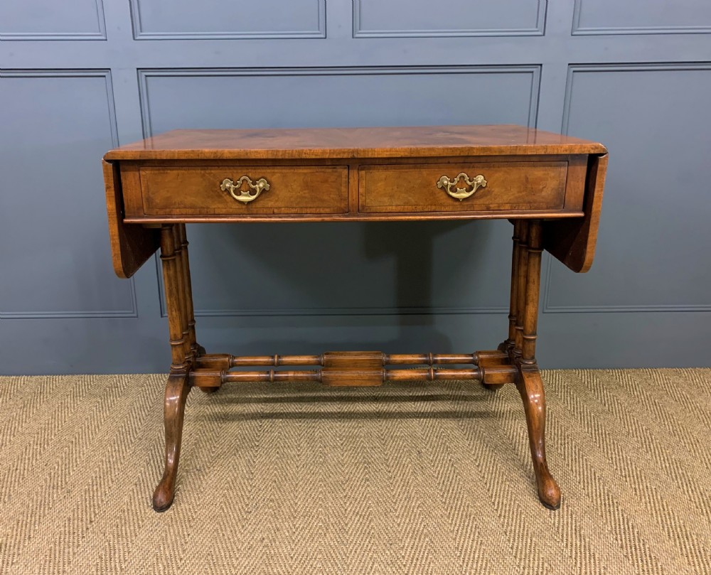 Burr Walnut Sofa Table View VII