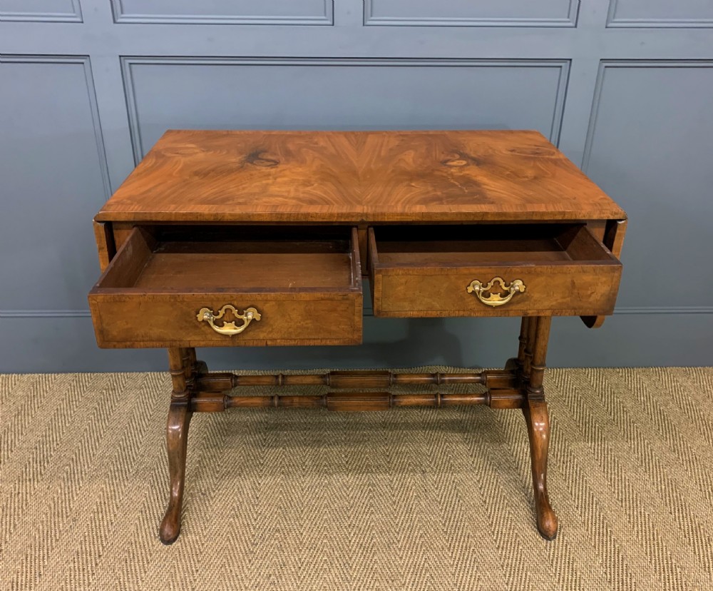 Burr Walnut Sofa Table View IX