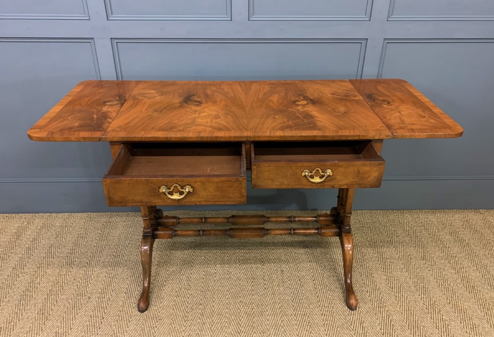 Burr Walnut Sofa Table View XV