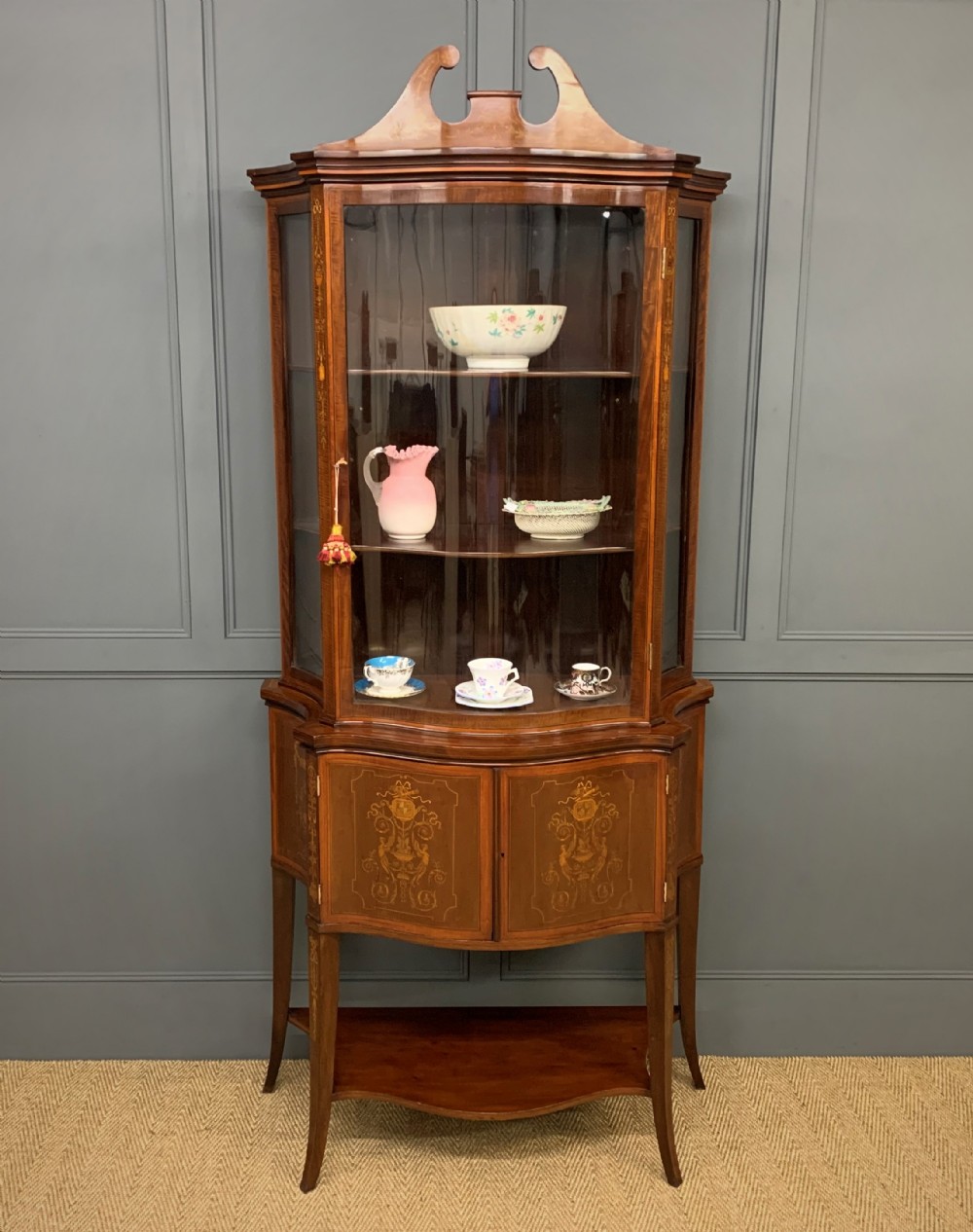 Edwards and Roberts Serpentine Display Cabinet