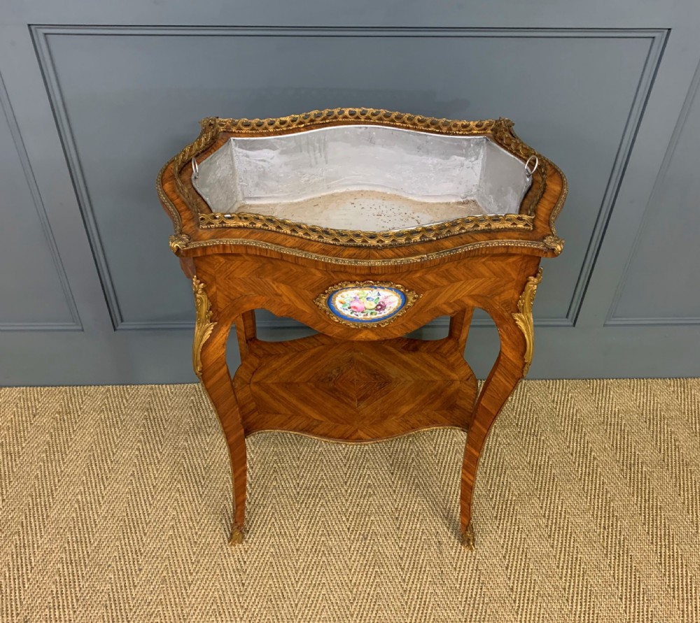 Kingwood Jardiniere With Porcelain Plaques View VI