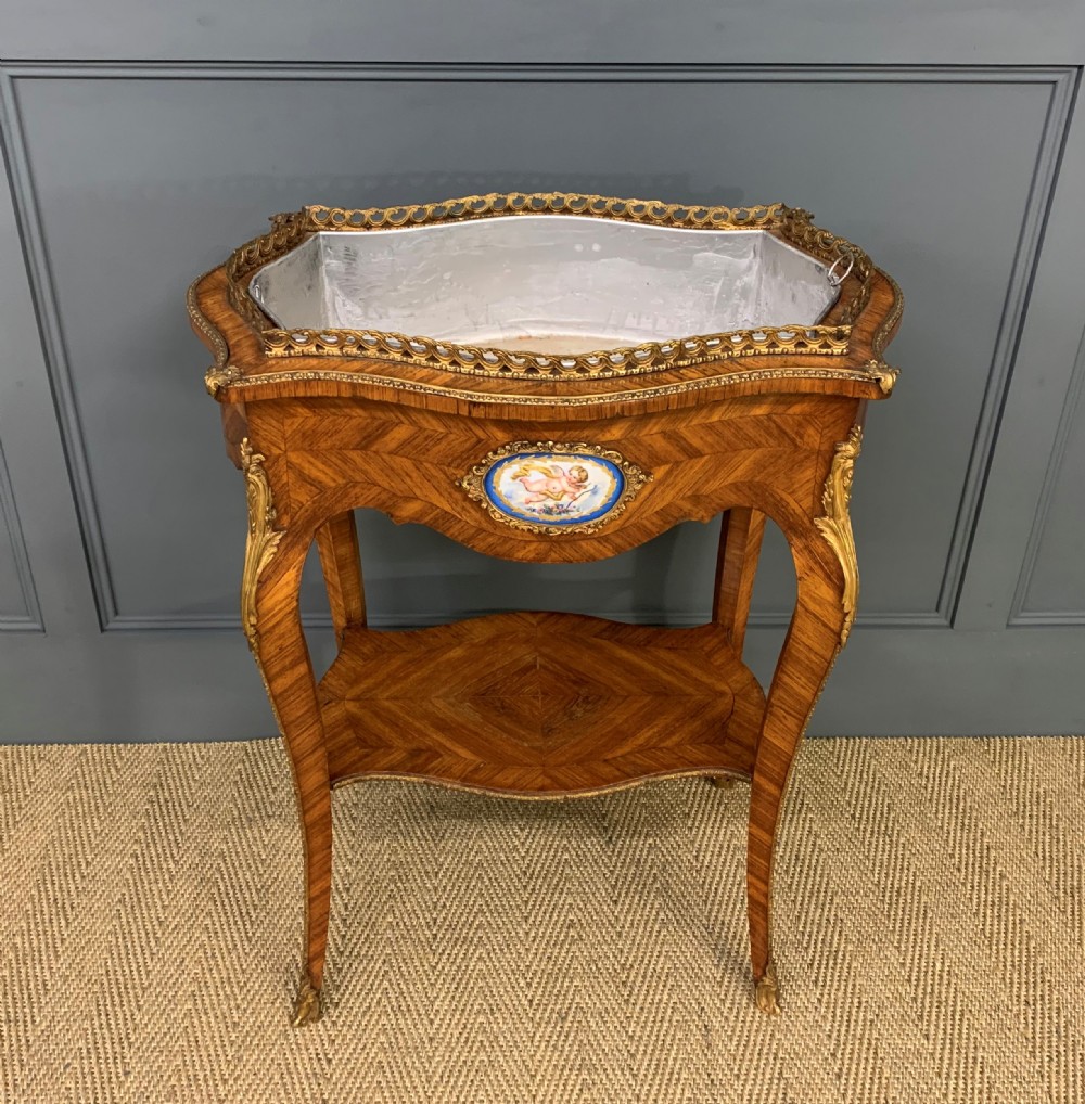 Kingwood Jardiniere With Porcelain Plaques View XIV