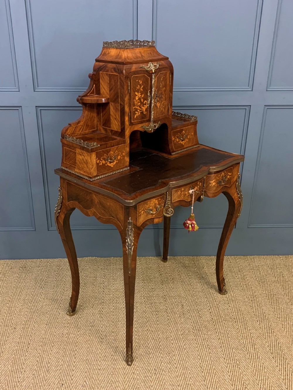 Late 19th Century Inlaid Kingwood Bonheur Du Jour