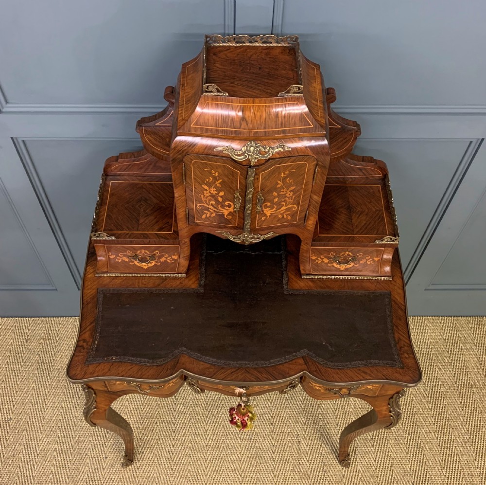 Late 19th Century Inlaid Kingwood Bonheur Du Jour View III