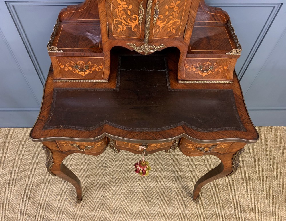 Late 19th Century Inlaid Kingwood Bonheur Du Jour View VII