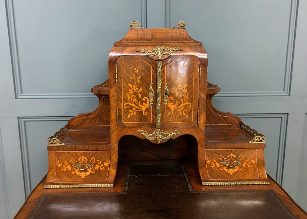 Late 19th Century Inlaid Kingwood Bonheur Du Jour View VIII