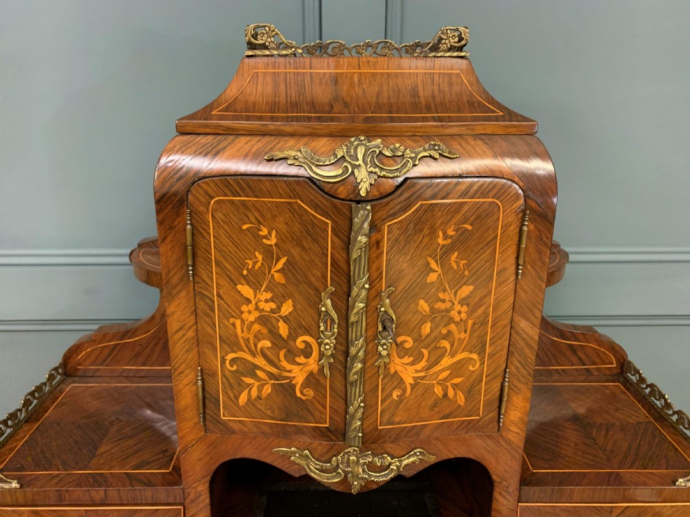 Late 19th Century Inlaid Kingwood Bonheur Du Jour View IX