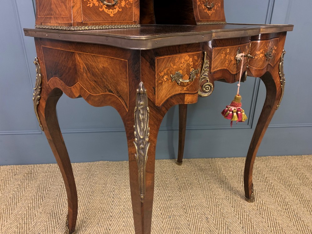 Late 19th Century Inlaid Kingwood Bonheur Du Jour View XVI