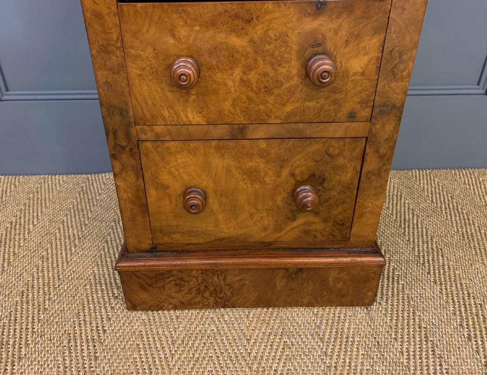 Pair of Victorian Burr Walnut Bedside Chests View XIII