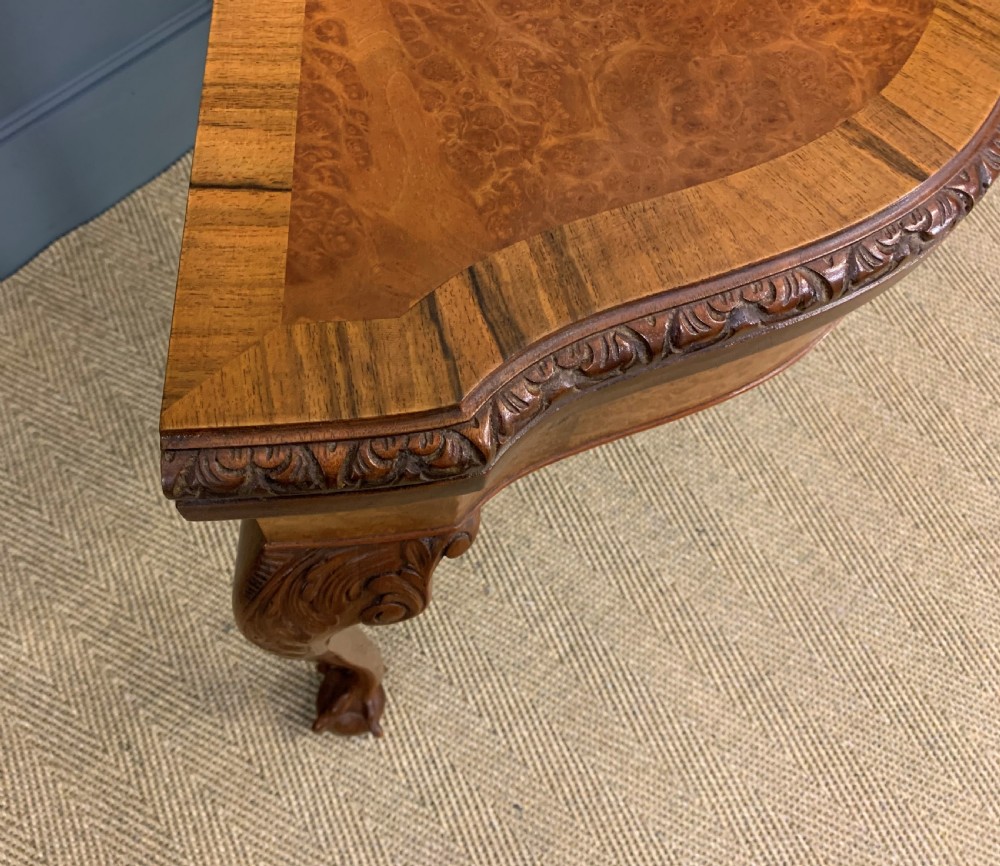 Burr Walnut Card Table View XV