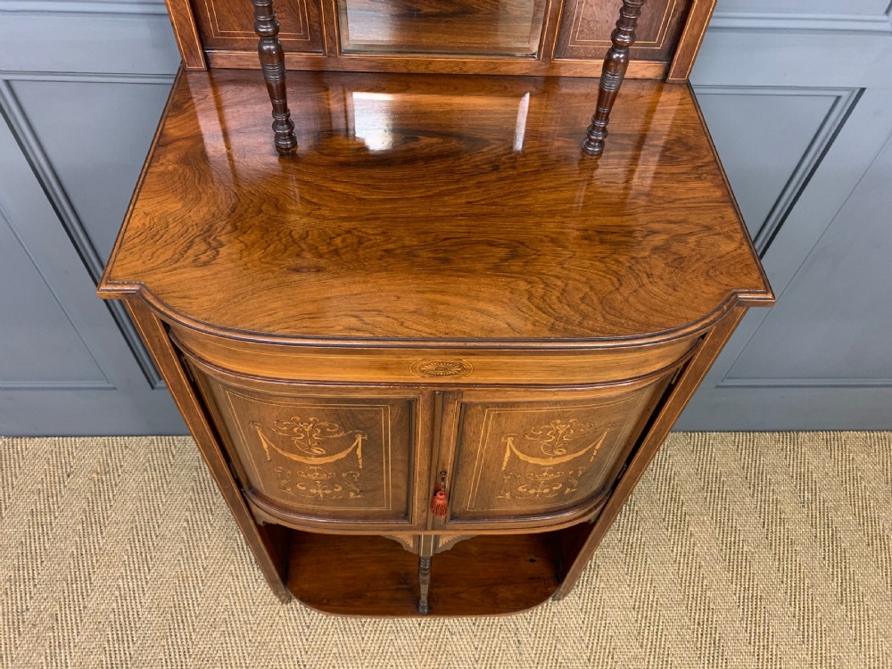Late Victorian Inlaid Rosewood Music Cabinet View III