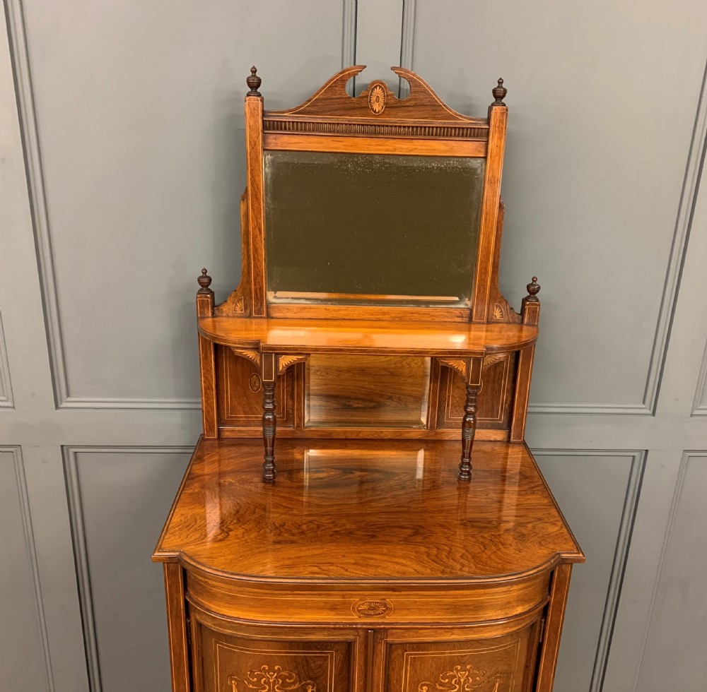 Late Victorian Inlaid Rosewood Music Cabinet View VI