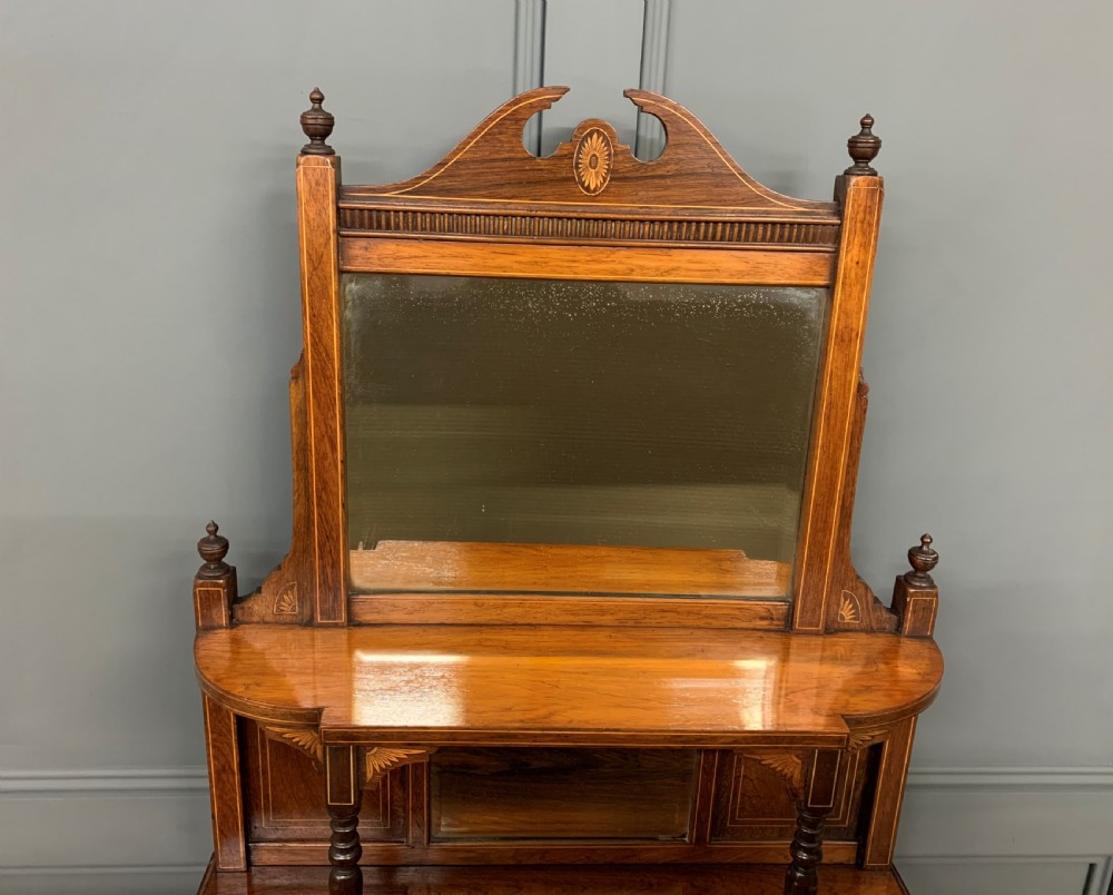 Late Victorian Inlaid Rosewood Music Cabinet View VII