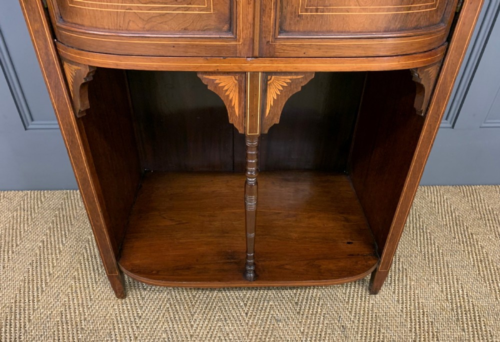 Late Victorian Inlaid Rosewood Music Cabinet View IX