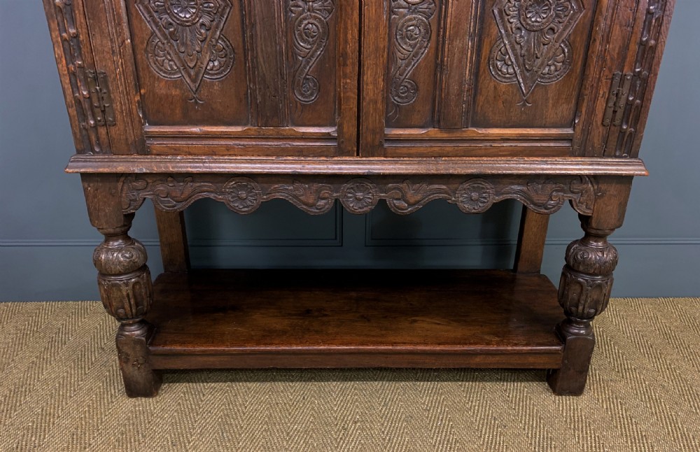 19th Century Carved Oak Cupboard View VI