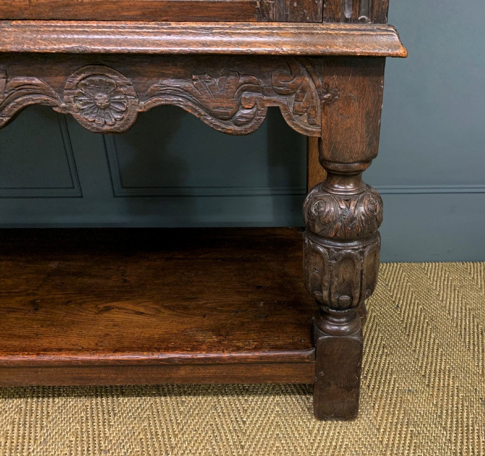 19th Century Carved Oak Cupboard View VII