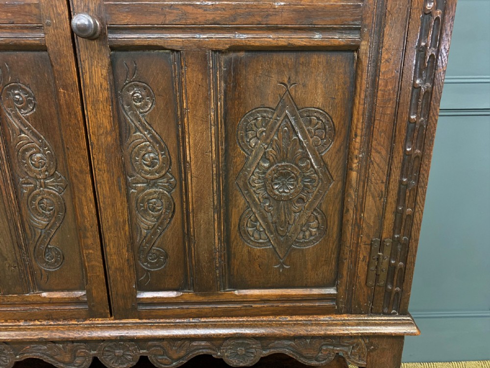 19th Century Carved Oak Cupboard View VIII