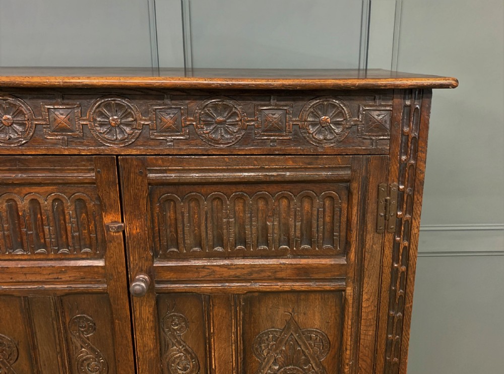 19th Century Carved Oak Cupboard View IX
