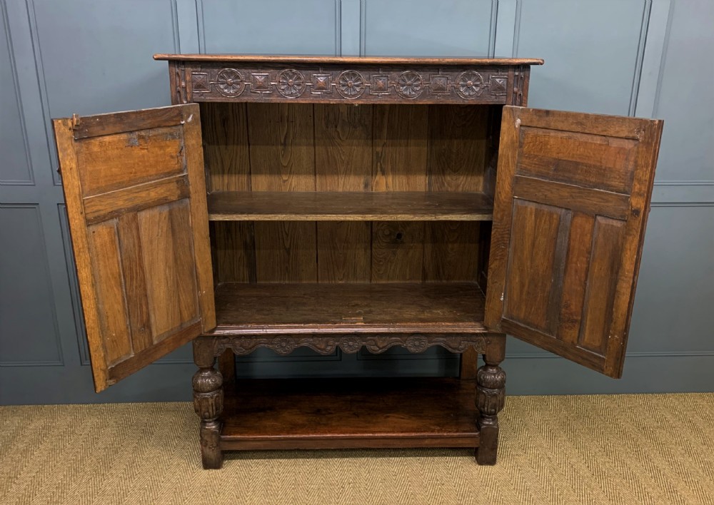 19th Century Carved Oak Cupboard View XI