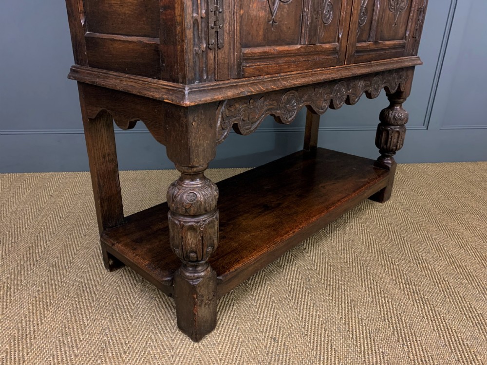 19th Century Carved Oak Cupboard View XIII